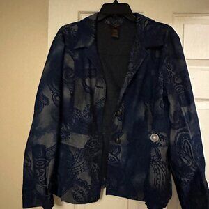 Blue Patterned Jacket